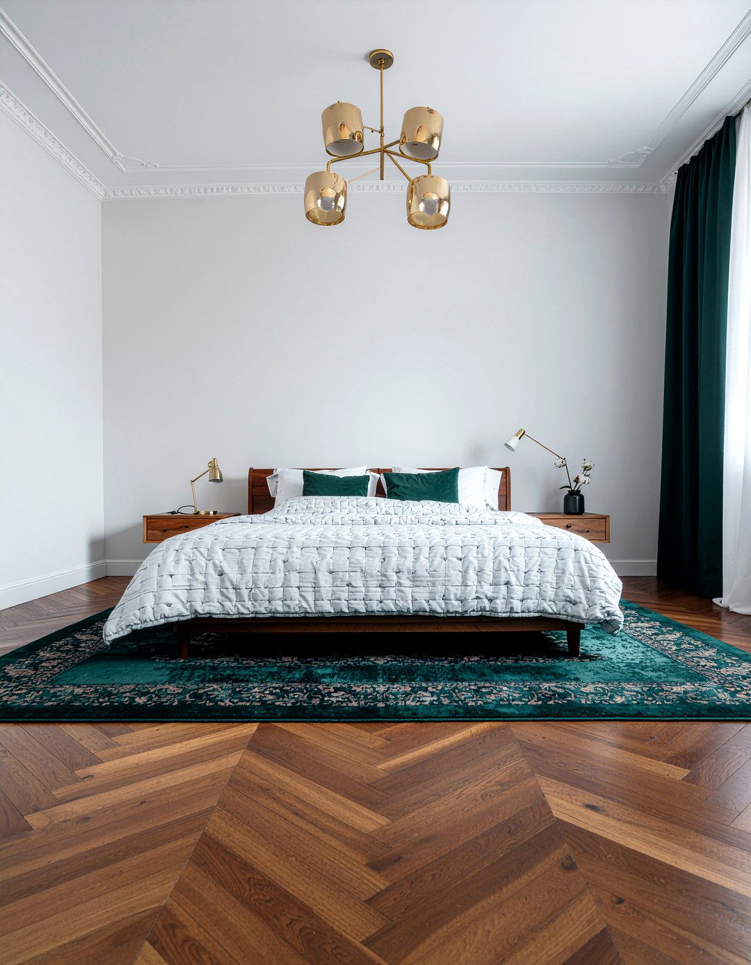 Chevron pattern vinyl flooring - 30 bedroom vinyl flooring ideas