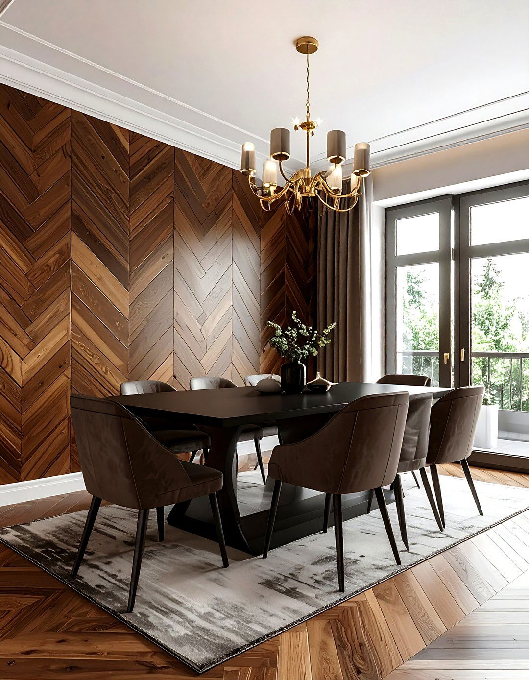 Chevron wood wall - 30 wood accent ideas