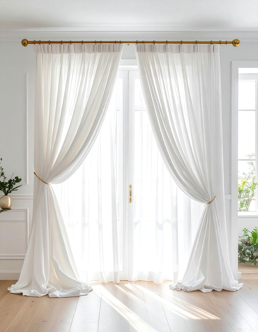 Chiffon curtains - 30 glam home decor ideas