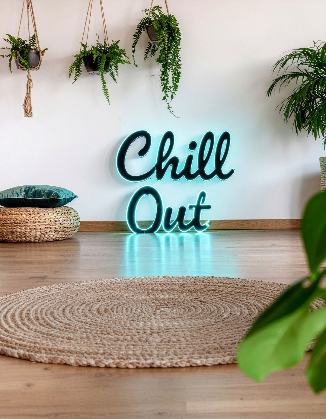 Chill Out Neon Sign - 30 living room neon signs