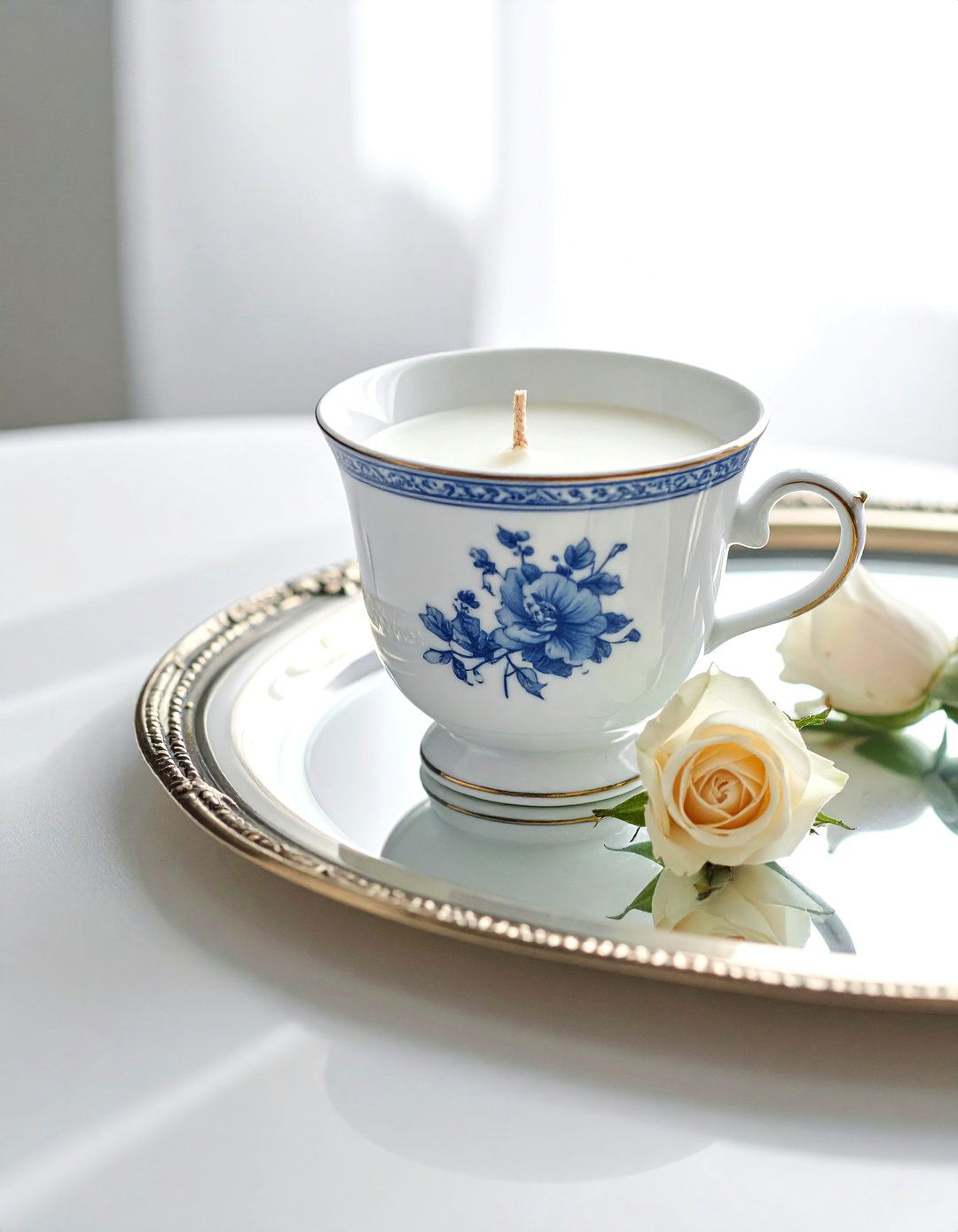 China teacup candle - 30 repurposed decor ideas