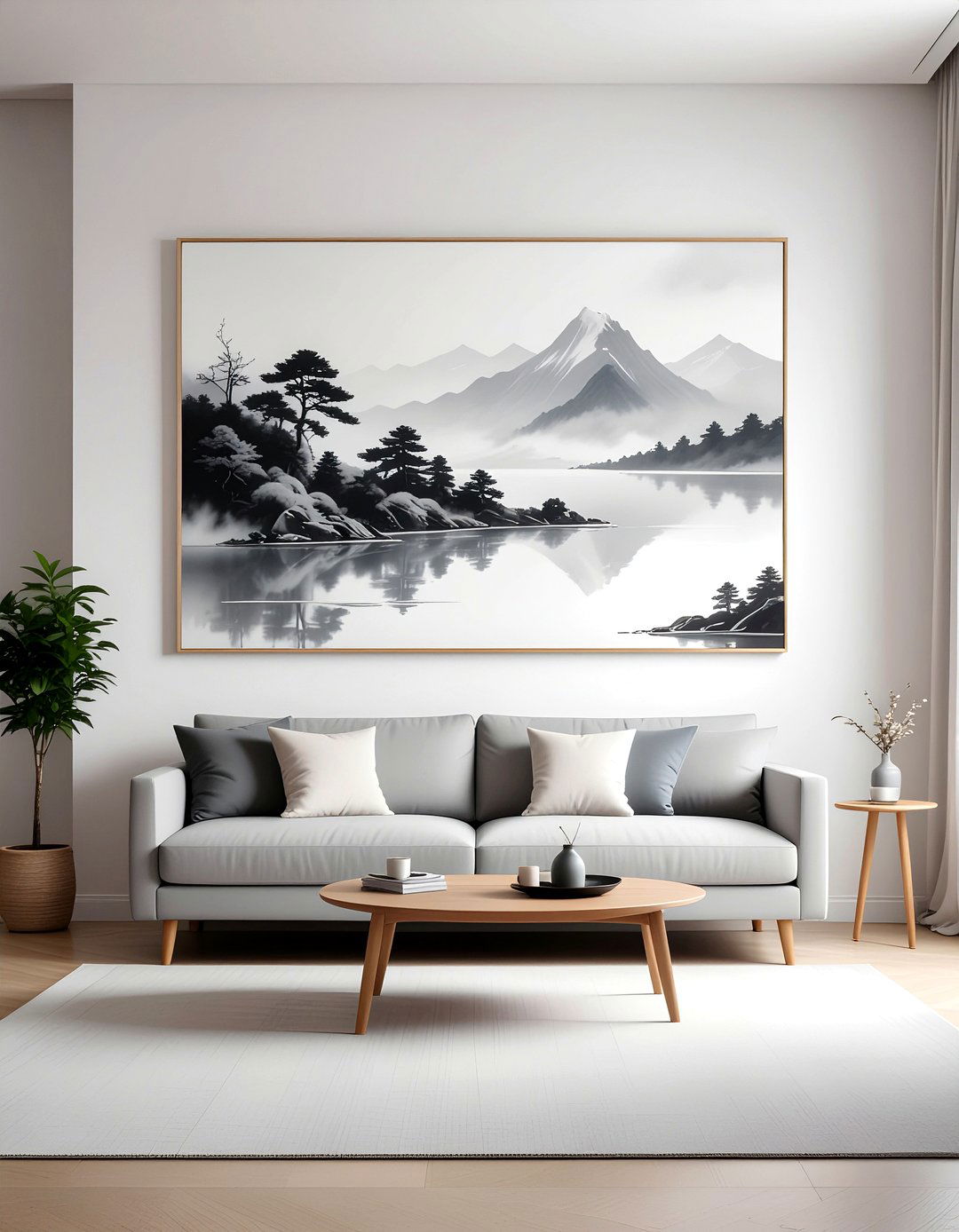 Chinese landscape painting - 30 Chinese living room ideas