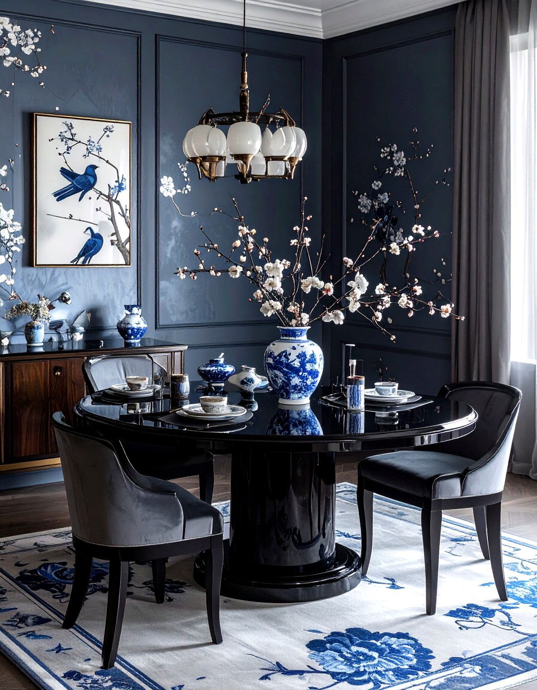Chinoiserie Dining Room - 30 floral dining room ideas