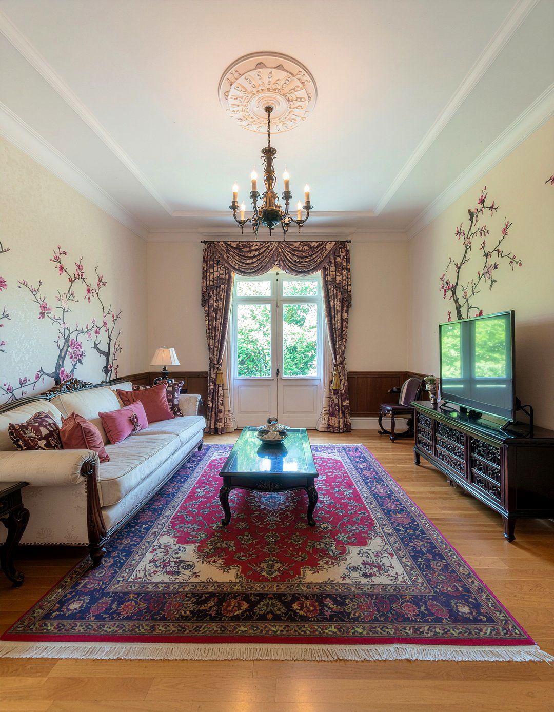 Chinoiserie Living Room Wallpaper - 30 living room vintage wallpapers