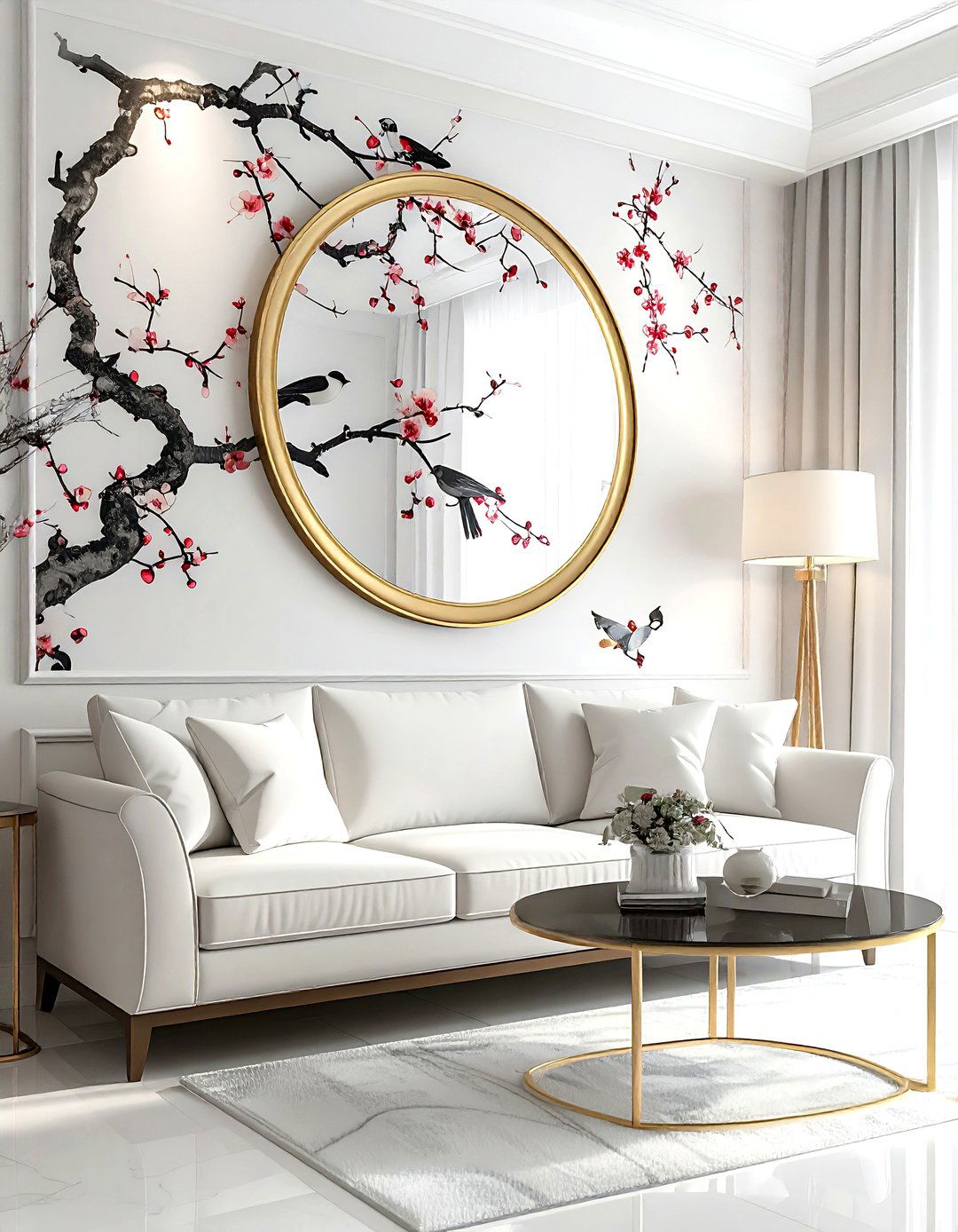 Chinoiserie Wallpaper - 30 living room peel and stick wallpapers