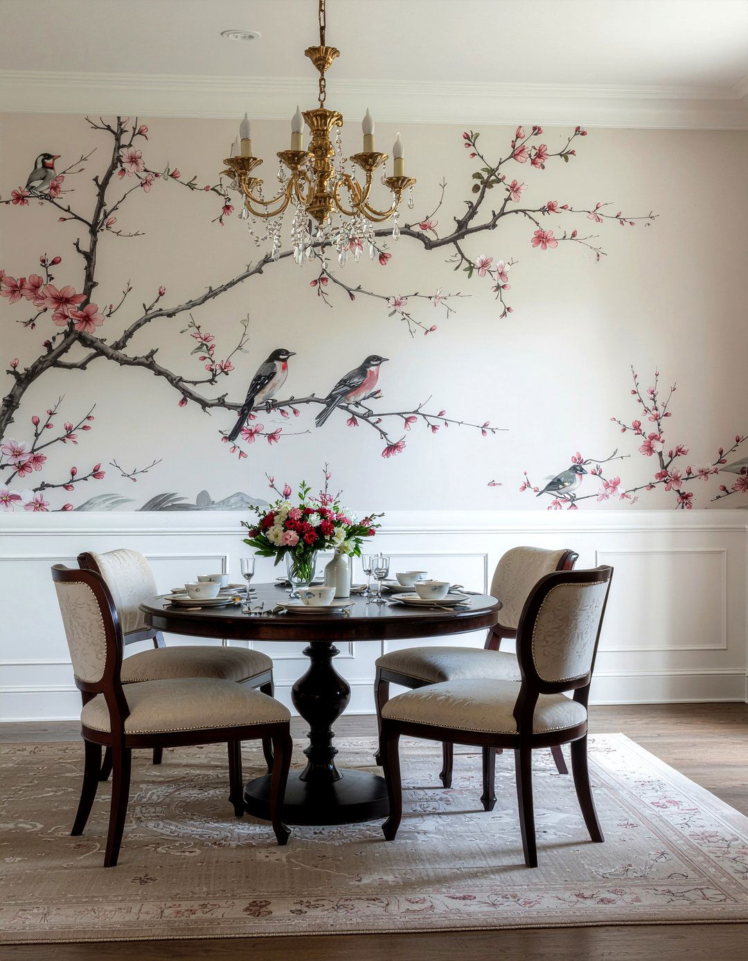 Chinoiserie dining room wallpaper - 30 dining room wallpaper ideas