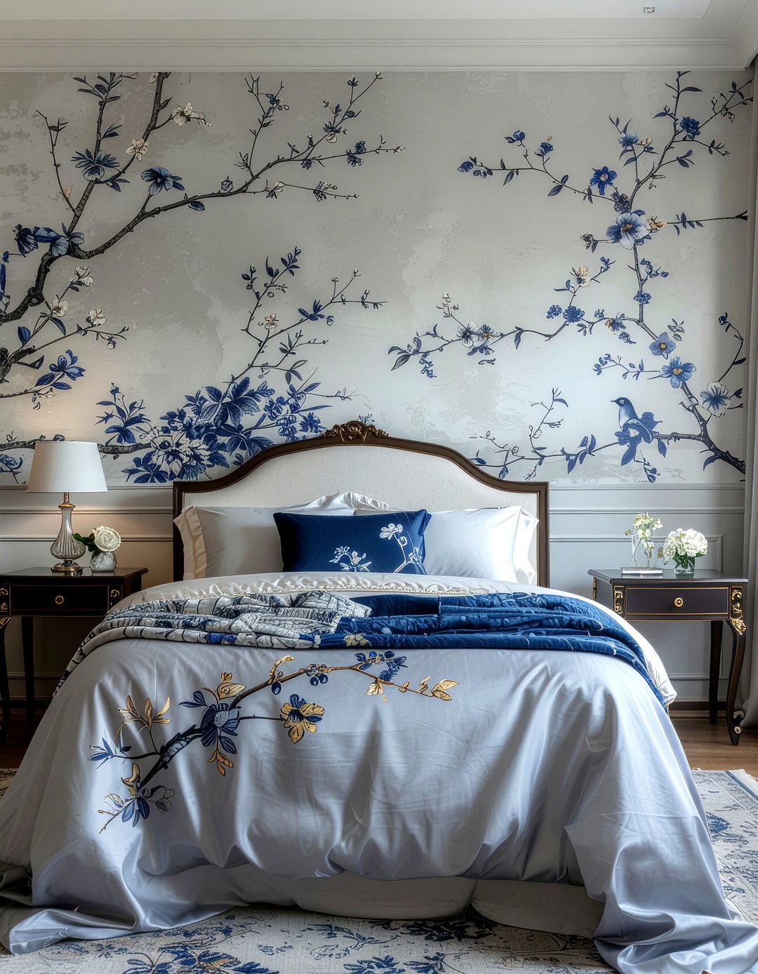 Chinoiserie style wallpaper - 30 bedroom peel and stick wallpapers