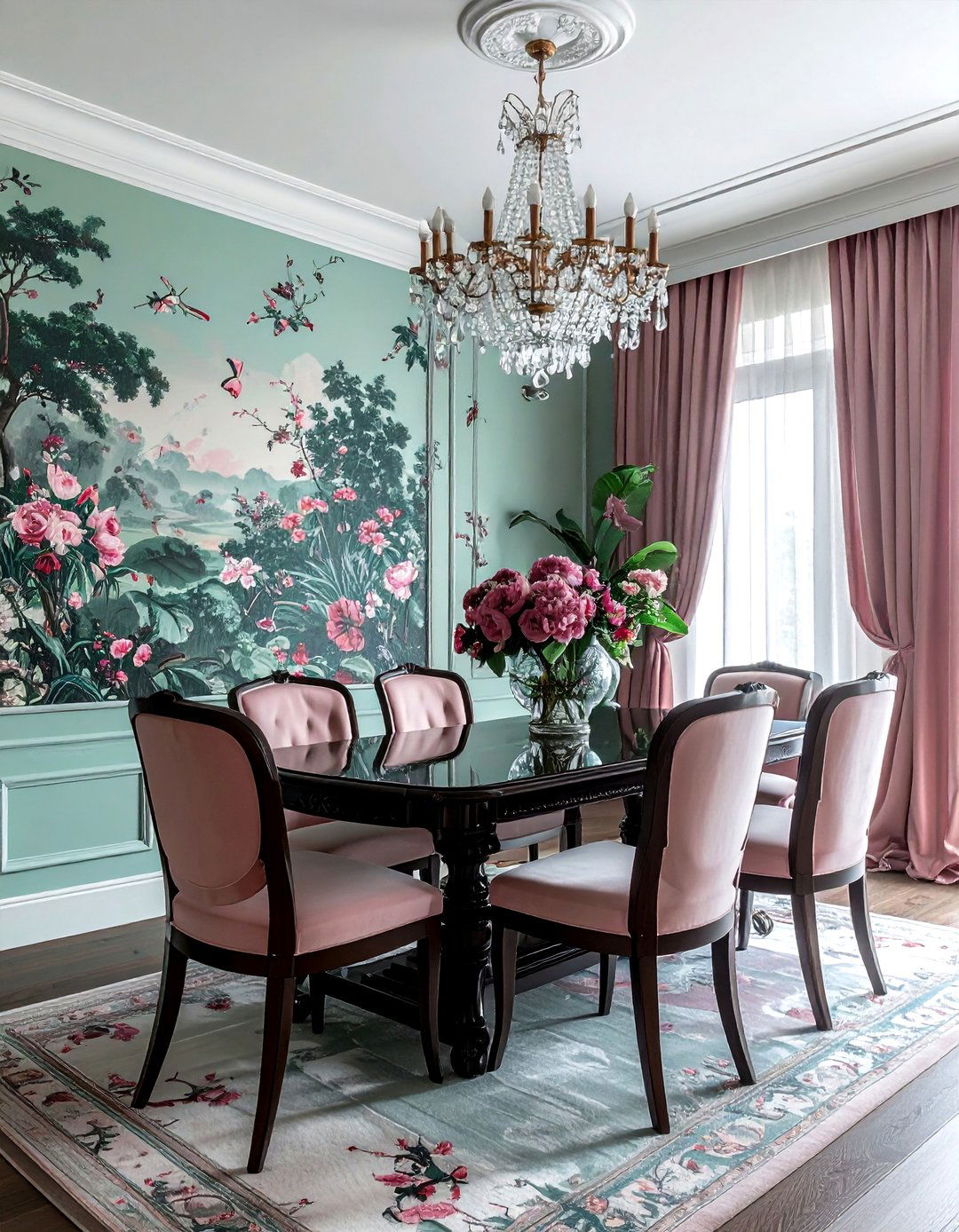 Chinoiserie wallpaper - 30 grandmillennial decor ideas