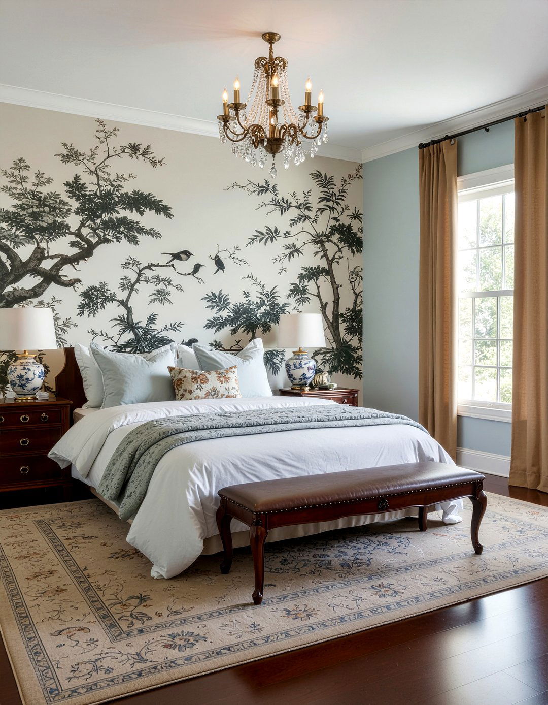 Chinoiserie wallpaper - 30 bedroom wallpapers