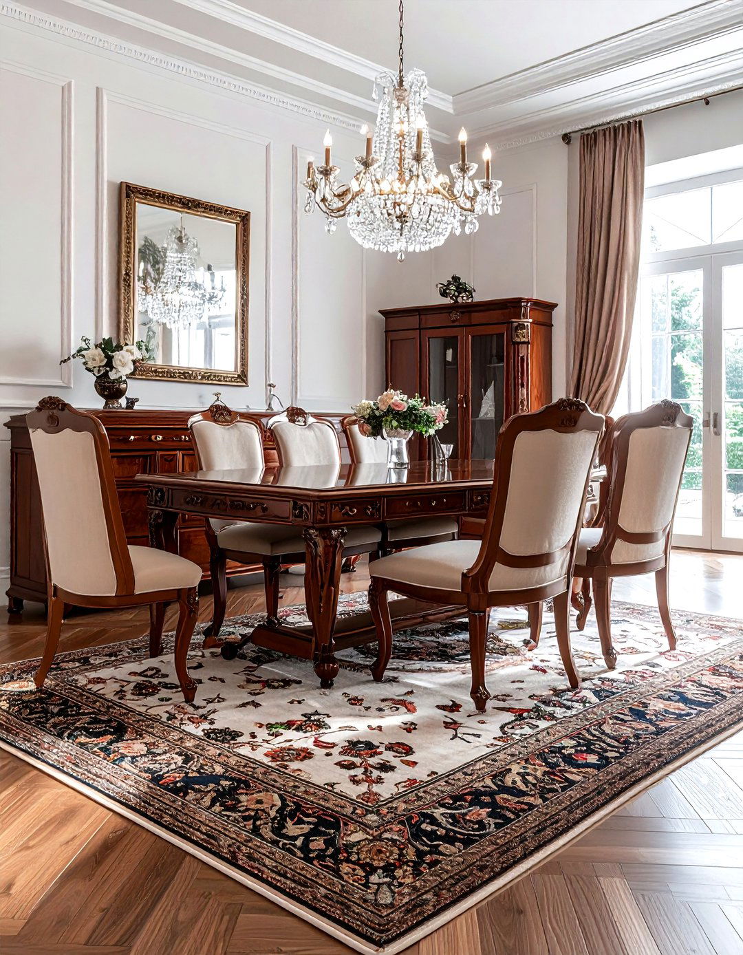 Chippendale Mahogany Sideboard - 30 antique buffet dining room ideas