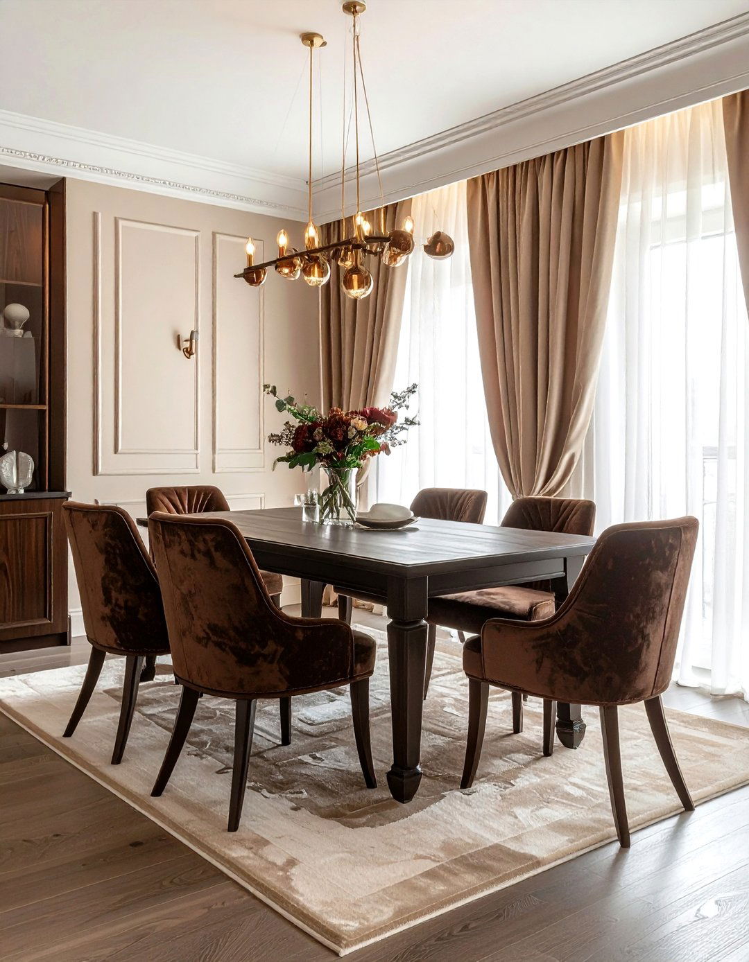 Chocolate And Cream Dining Room - 30 chocolate dining room ideas