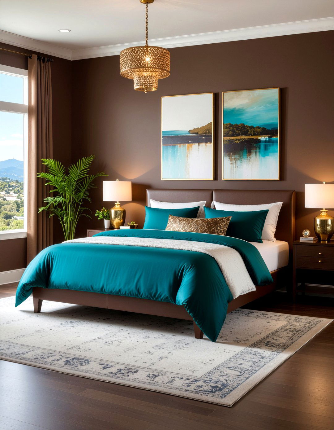 Chocolate And Teal Bedroom - 30 chocolate bedroom ideas