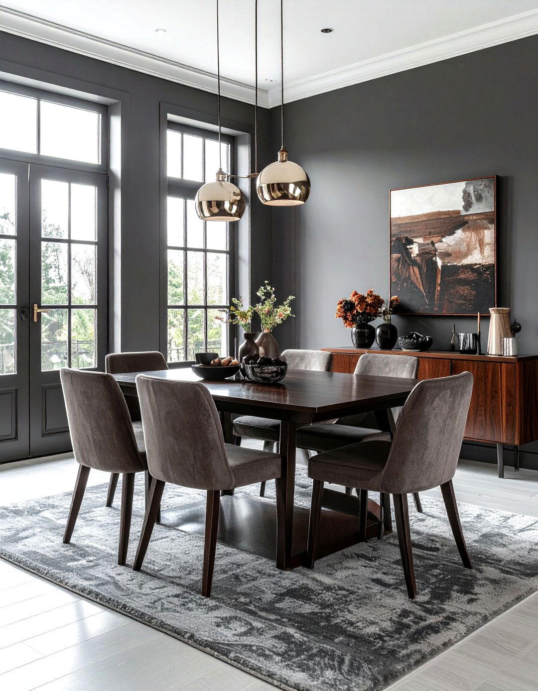 Chocolate Brown And Grey Dining Room - 30 chocolate dining room ideas