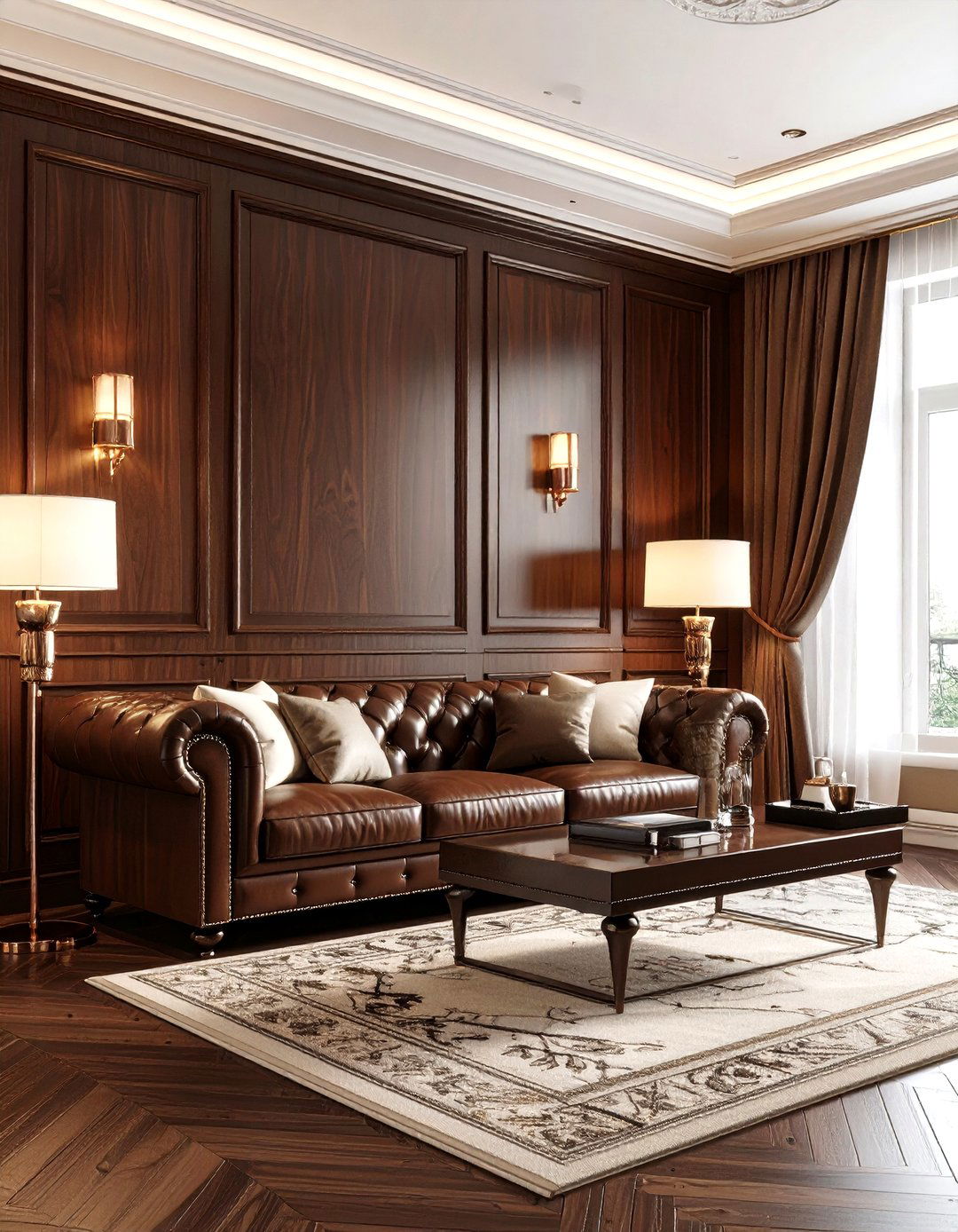 Chocolate Brown Living Room - 30 living room accent color ideas