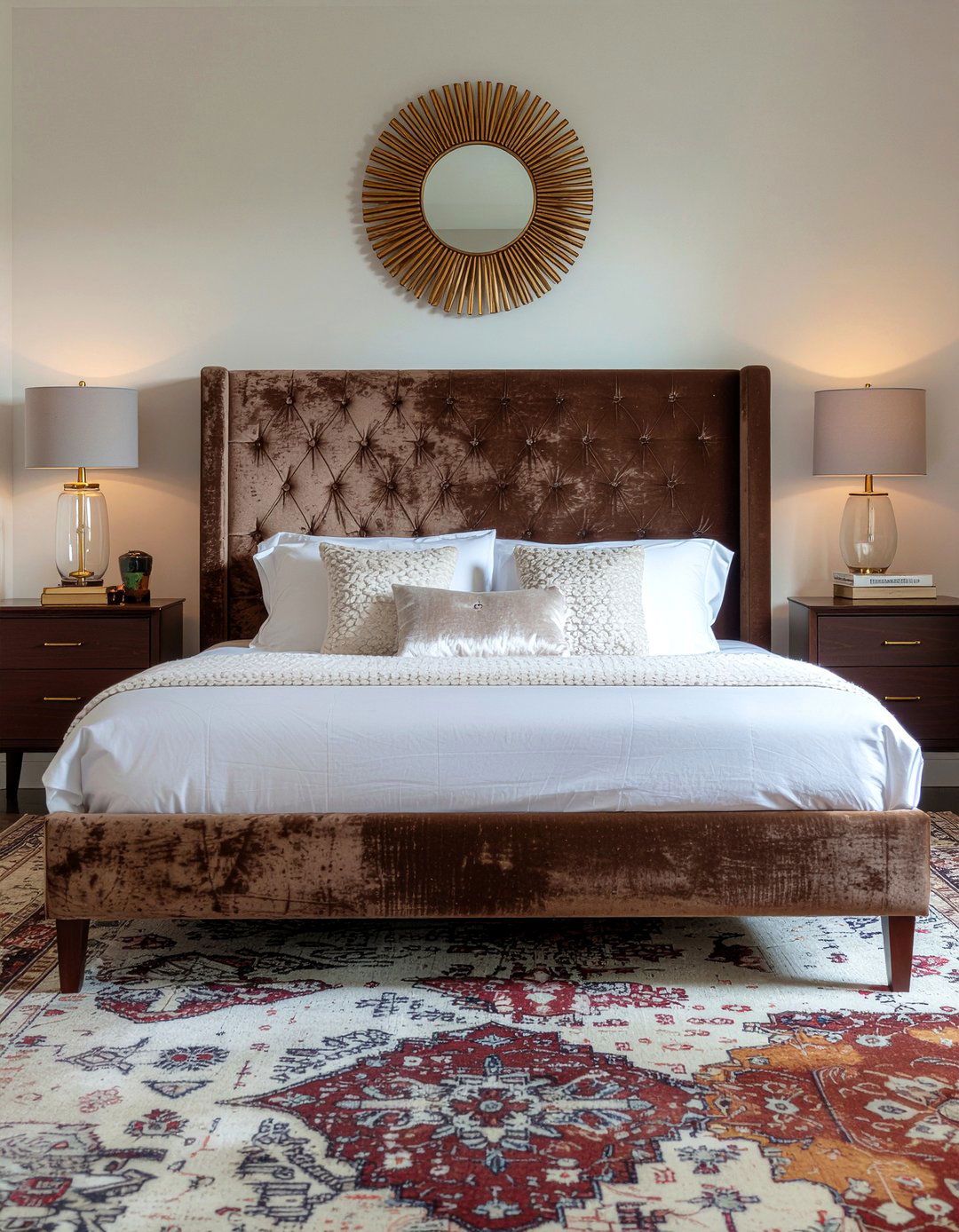 Chocolate Brown Velvet Headboard - 30 bedroom velvet headboards