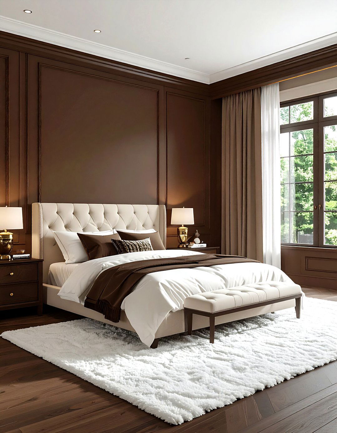 Chocolate brown bedroom - 30 bedroom paint ideas
