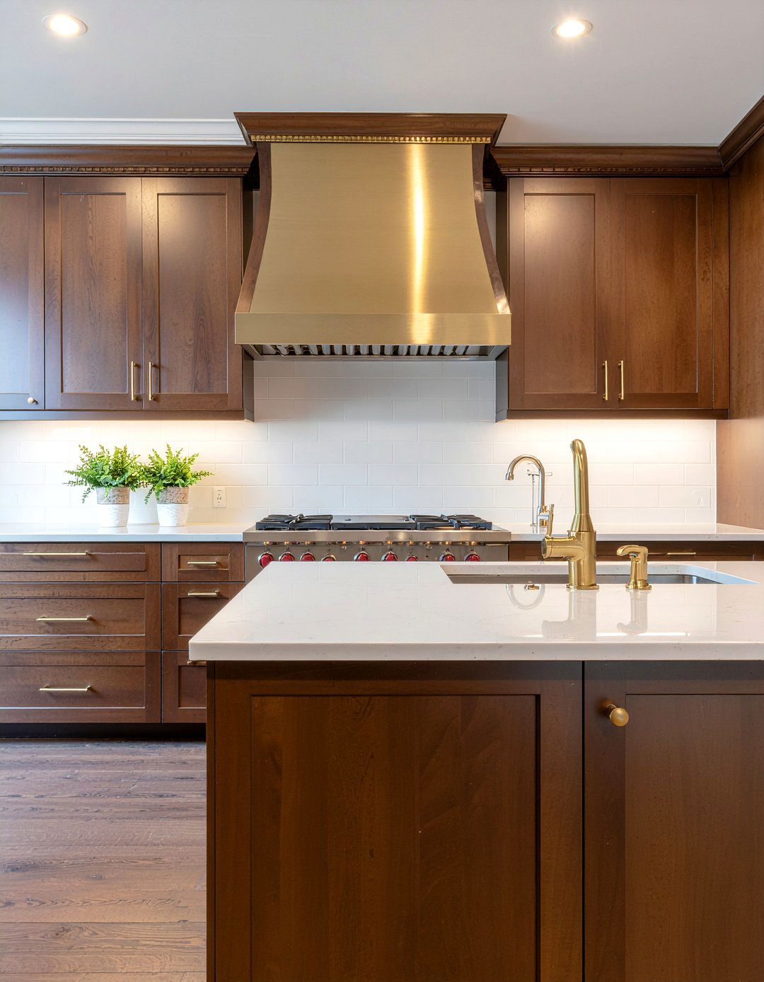 Chocolate brown kitchen gold hardware - 30 chocolate brown kitchen ideas
