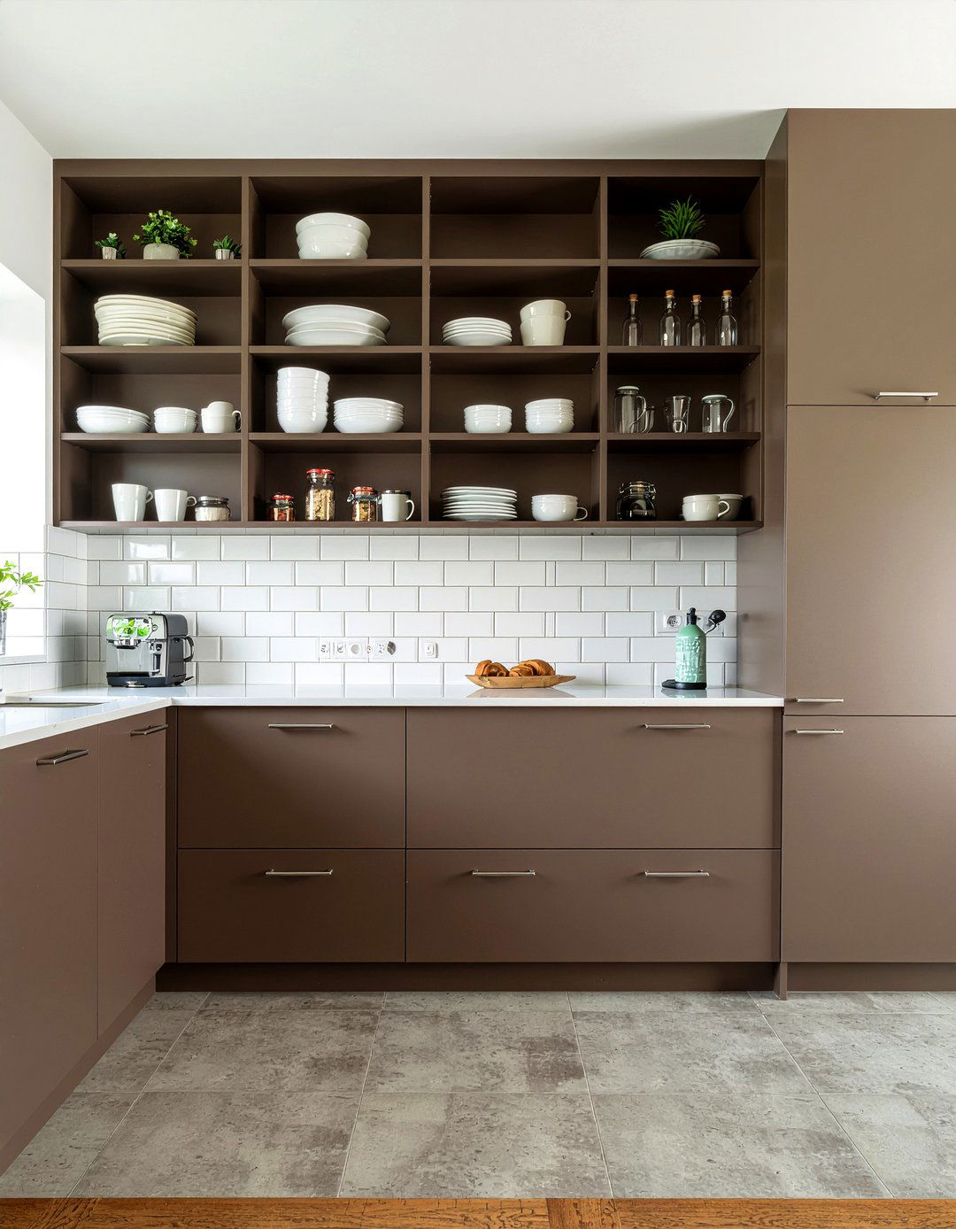 Chocolate brown kitchen storage - 30 chocolate brown kitchen ideas