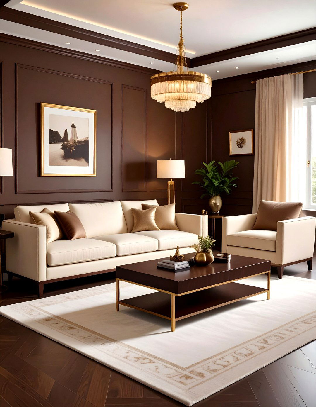 Chocolate brown living room - 30 living room paint colors