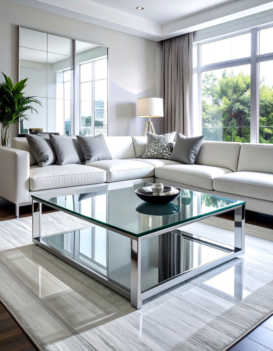 Chrome And Glass Living Room Furniture - 30 silver accent living room ideas
