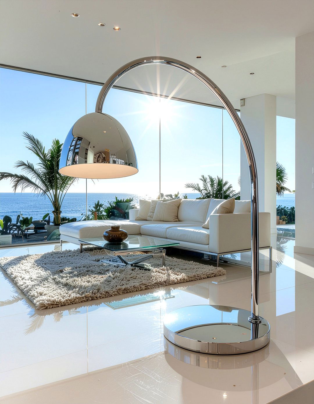 Chrome Arc Lamp - 30 living room arc lamps
