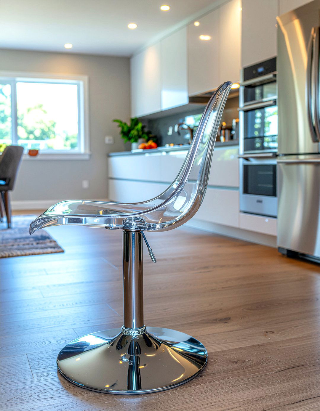 Chrome Base Acrylic Chair - 30 acrylic dining chair ideas