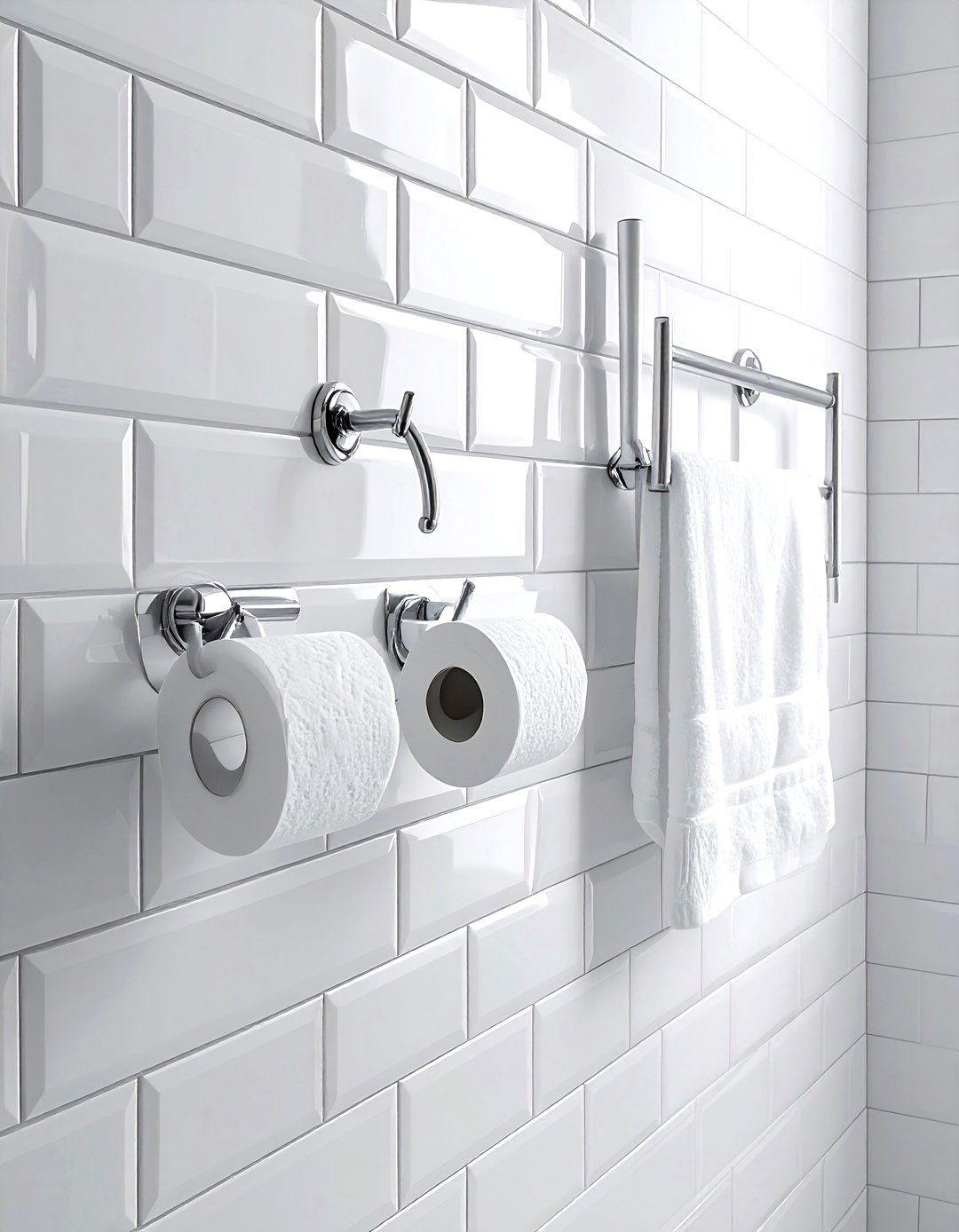 Chrome Bathroom Fixture - 30 metal bathroom ideas