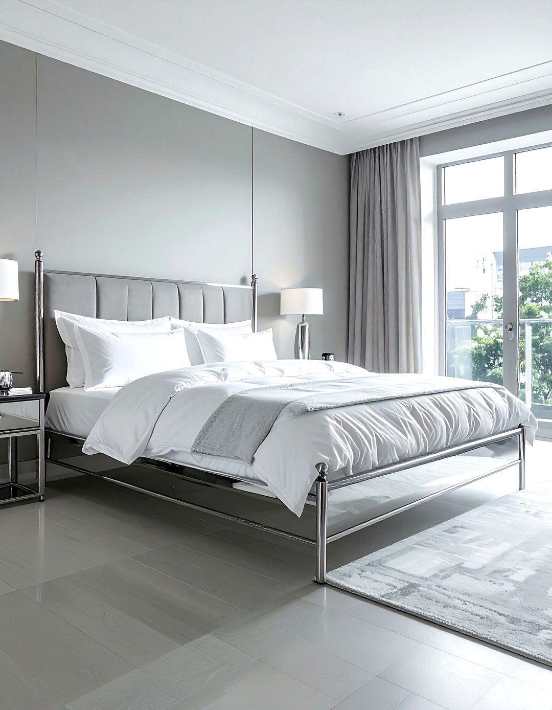 Chrome Bed Frame - 30 chrome decor ideas