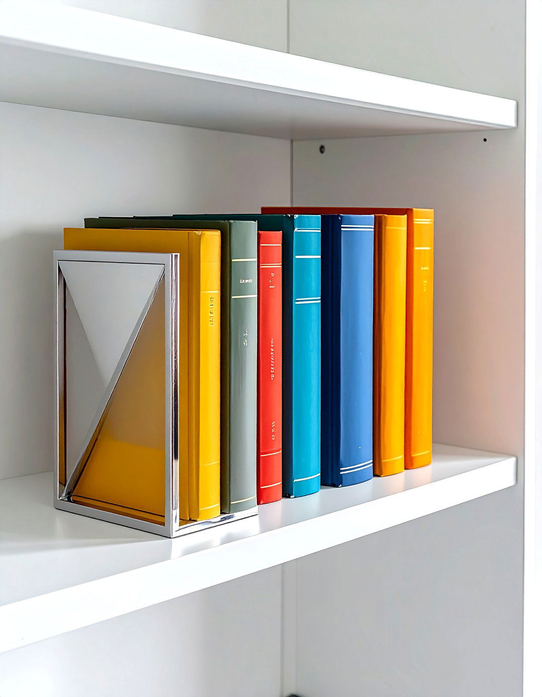 Chrome Book End - 30 chrome decor ideas