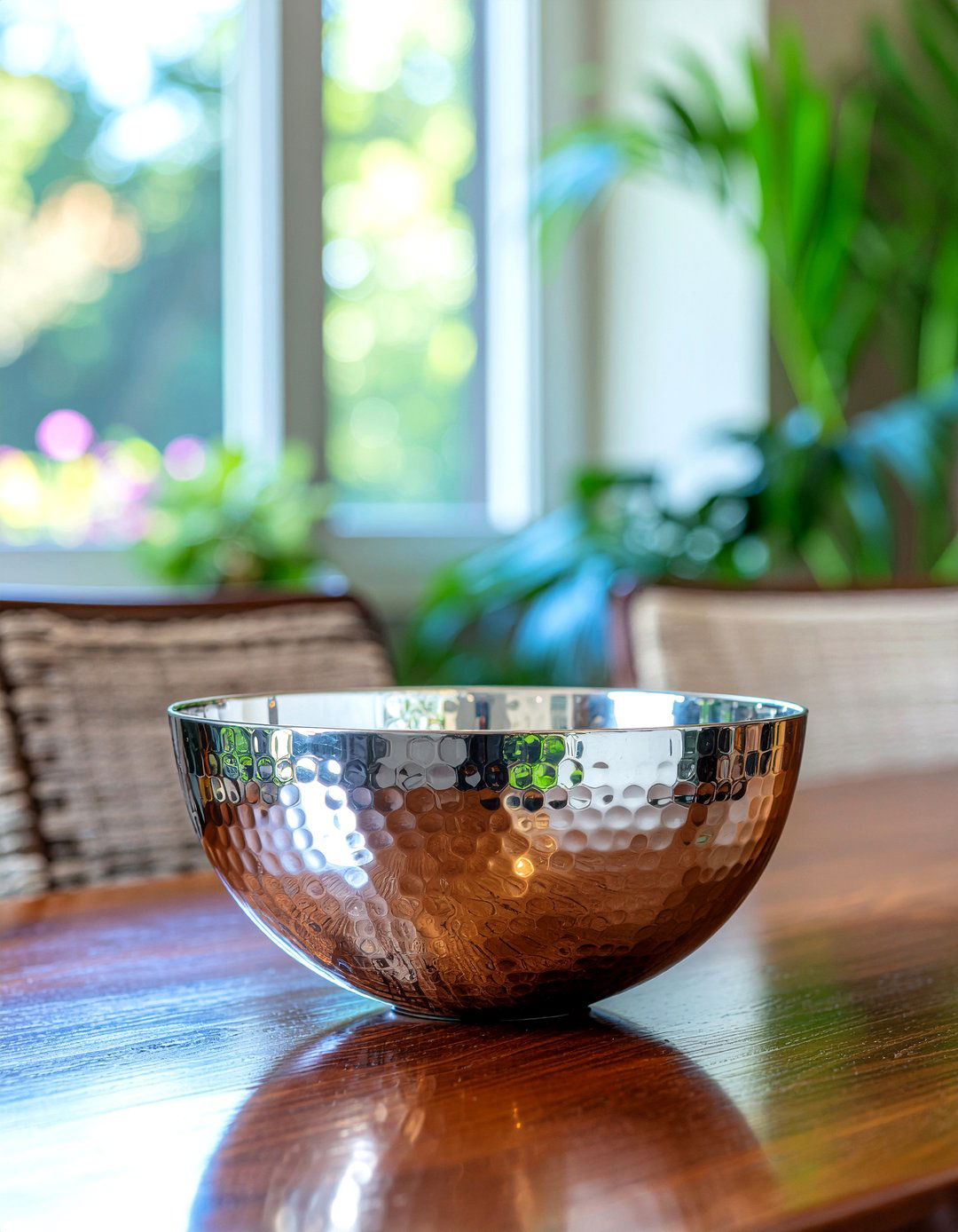 Chrome Decorative Bowl - 30 chrome accent dining room ideas