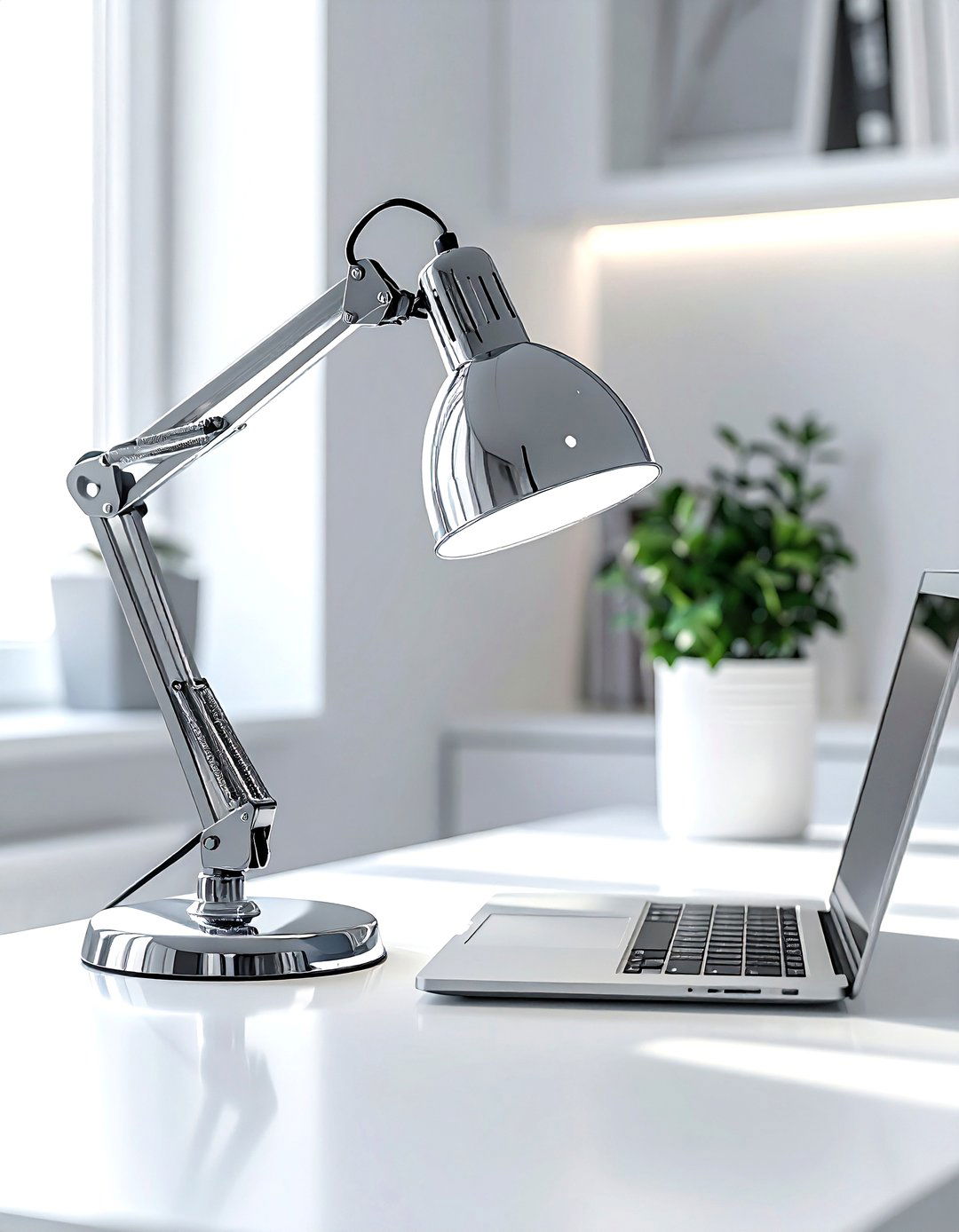 Chrome Desk Lamp - 30 chrome decor ideas