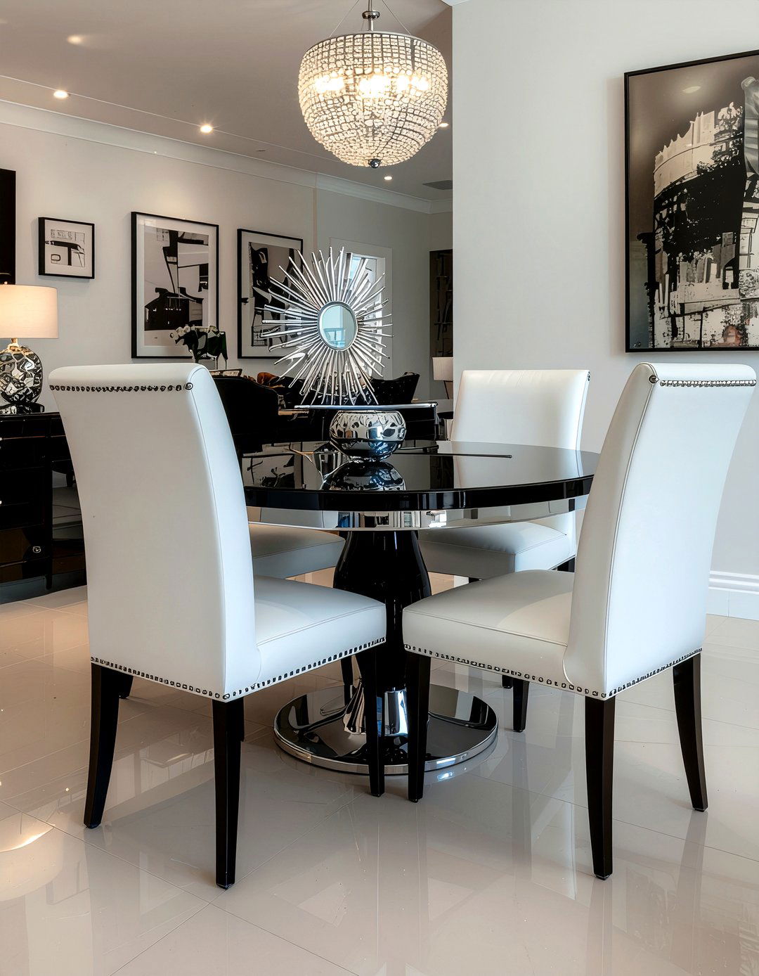 Chrome Dining Chair - 30 Hollywood regency dining room ideas