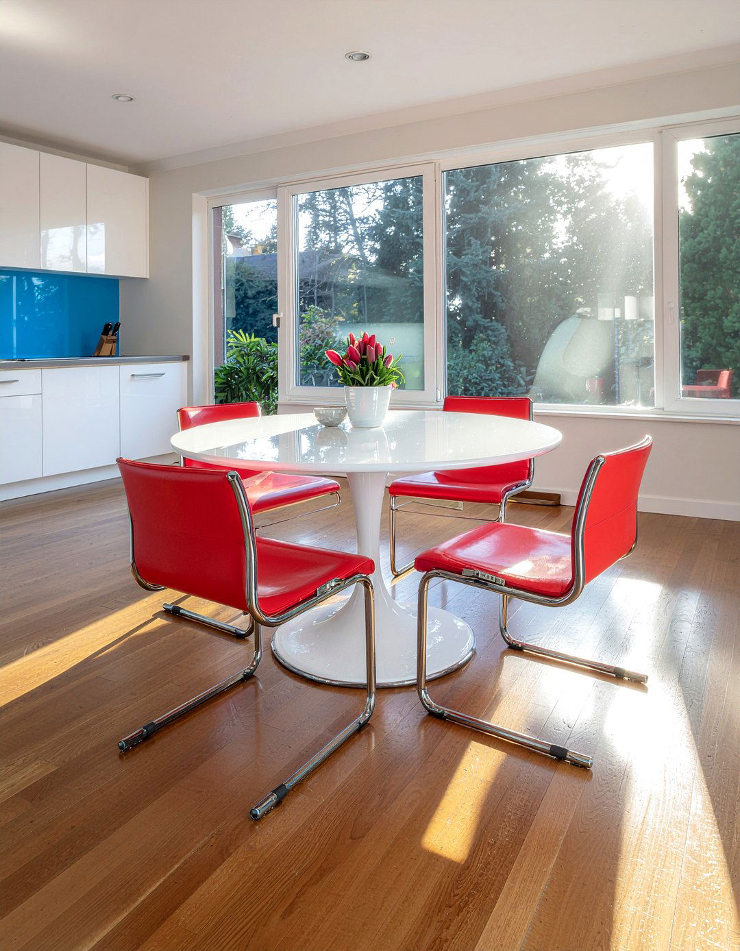 Chrome Dining Set - 30 metal dining room ideas