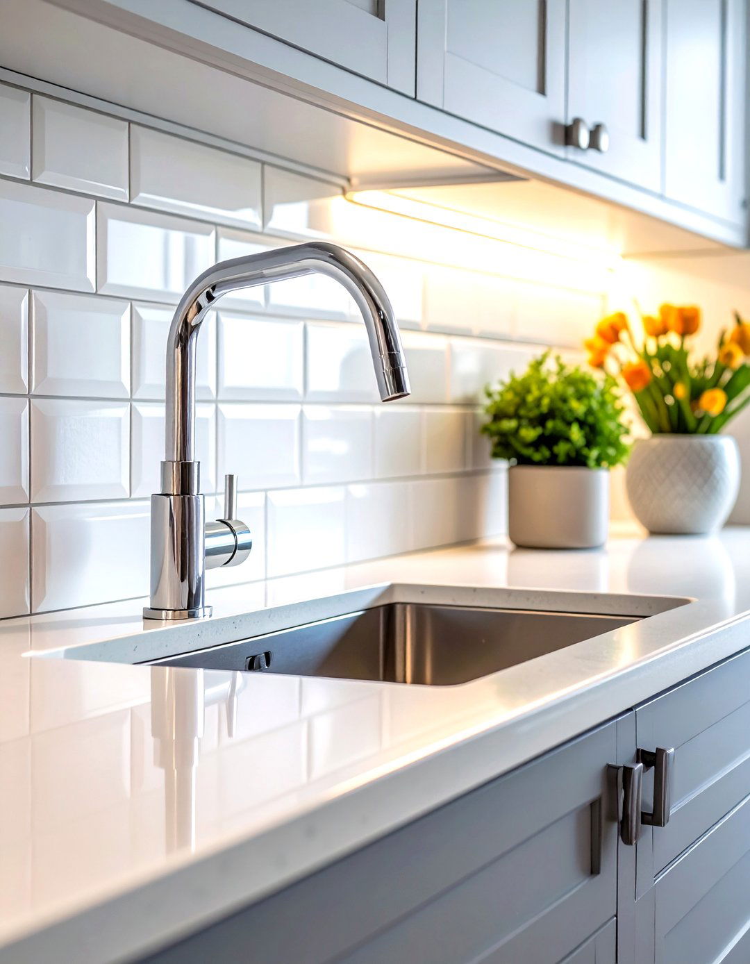 Chrome Finish Touchless Faucet - 30 touchless kitchen faucet ideas