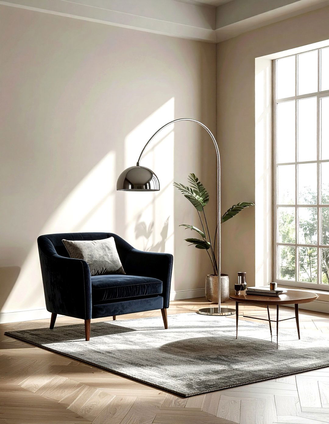 Chrome Floor Lamp - 30 chrome decor ideas