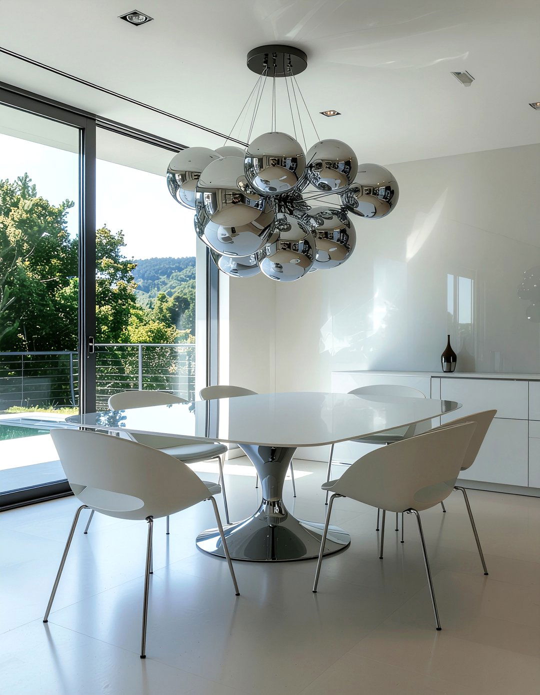 Chrome Globe Chandelier - 30 globe chandelier dining room ideas