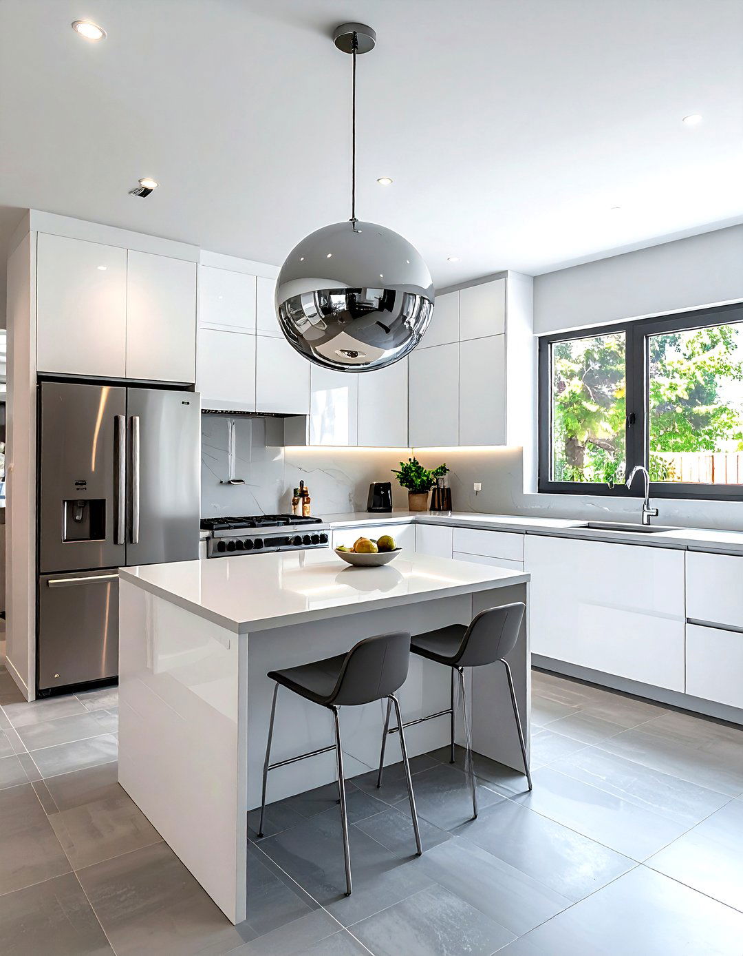 Chrome Globe Pendant Light - 30 globe pendant kitchen ideas