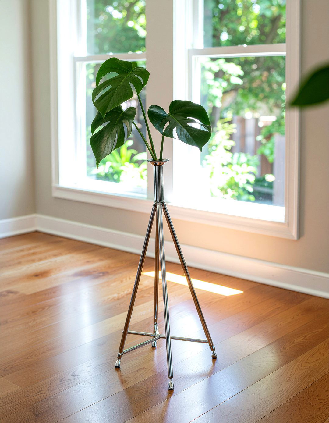 Chrome Indoor Plant Stand - 30 chrome accent dining room ideas