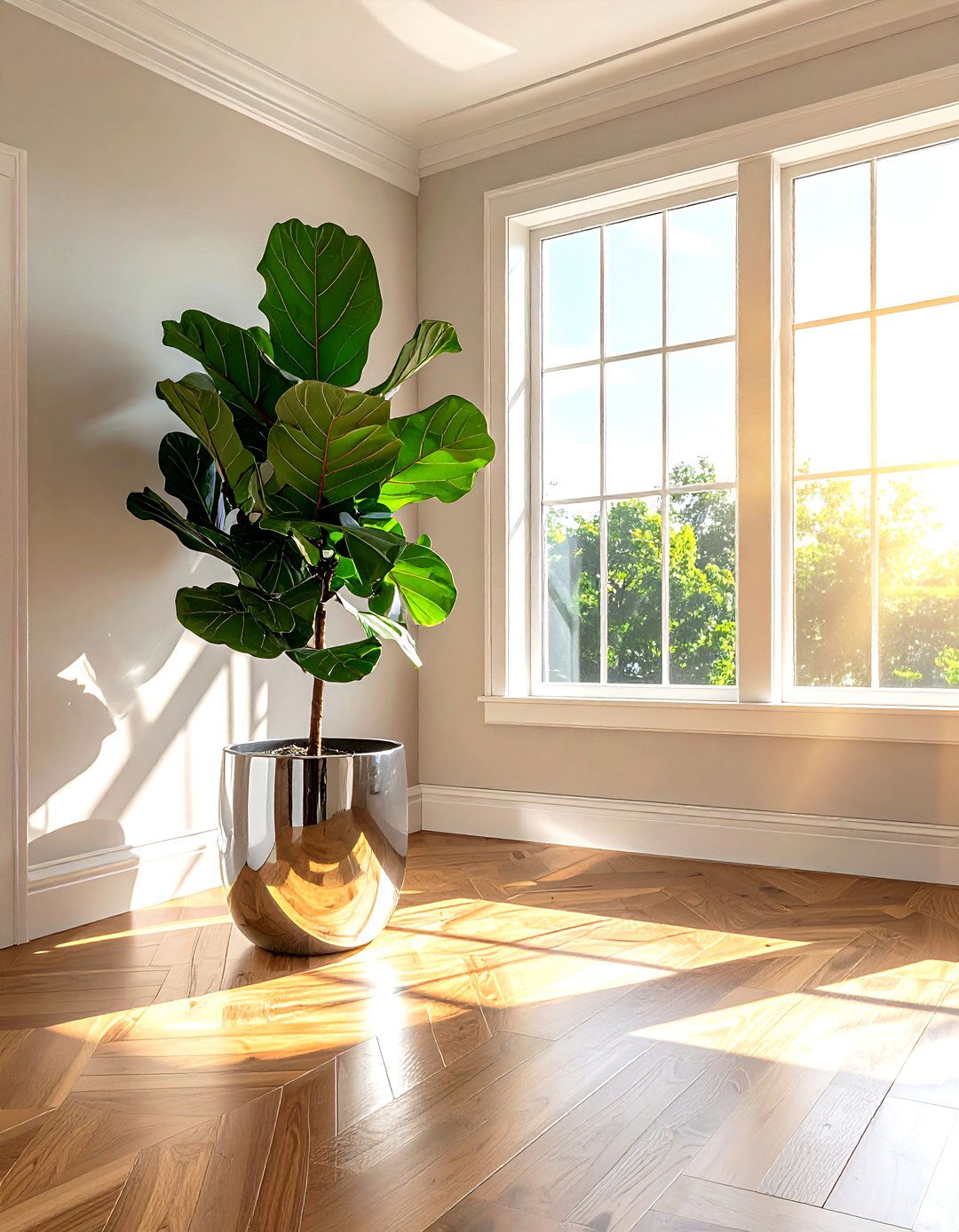 Chrome Plant Pot - 30 chrome decor ideas