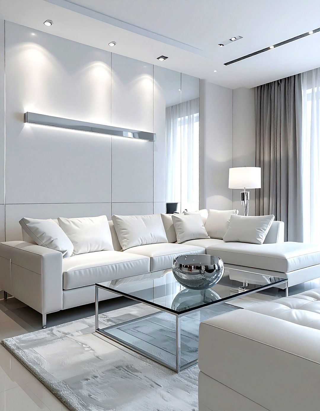 Chrome Wall Light - 30 living room wall lights