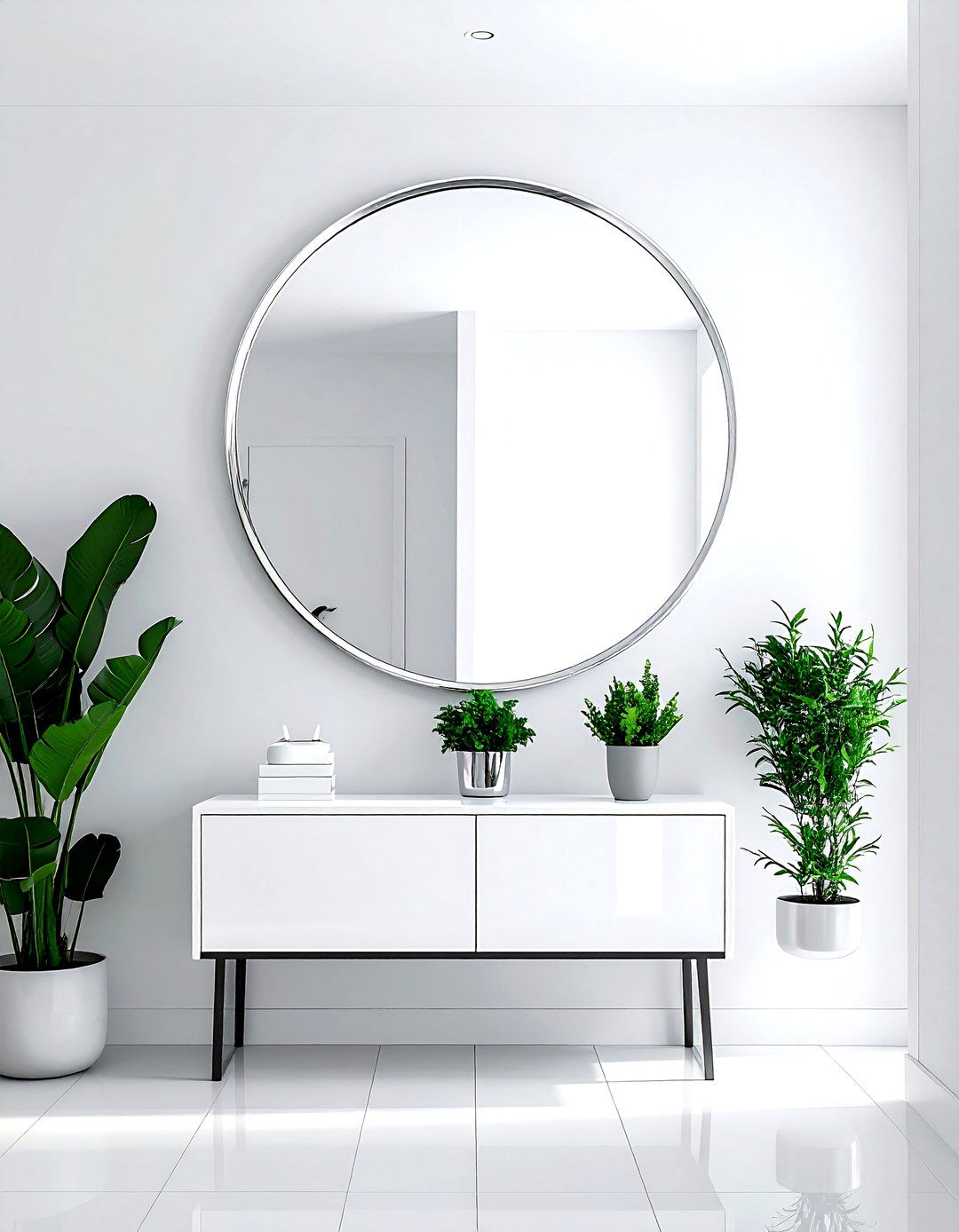 Chrome Wall Mirror - 30 chrome decor ideas