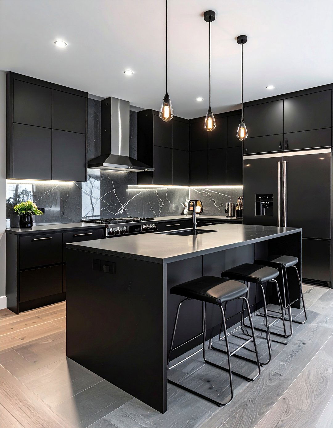 Chrome and black kitchen - 30 chrome kitchen ideas