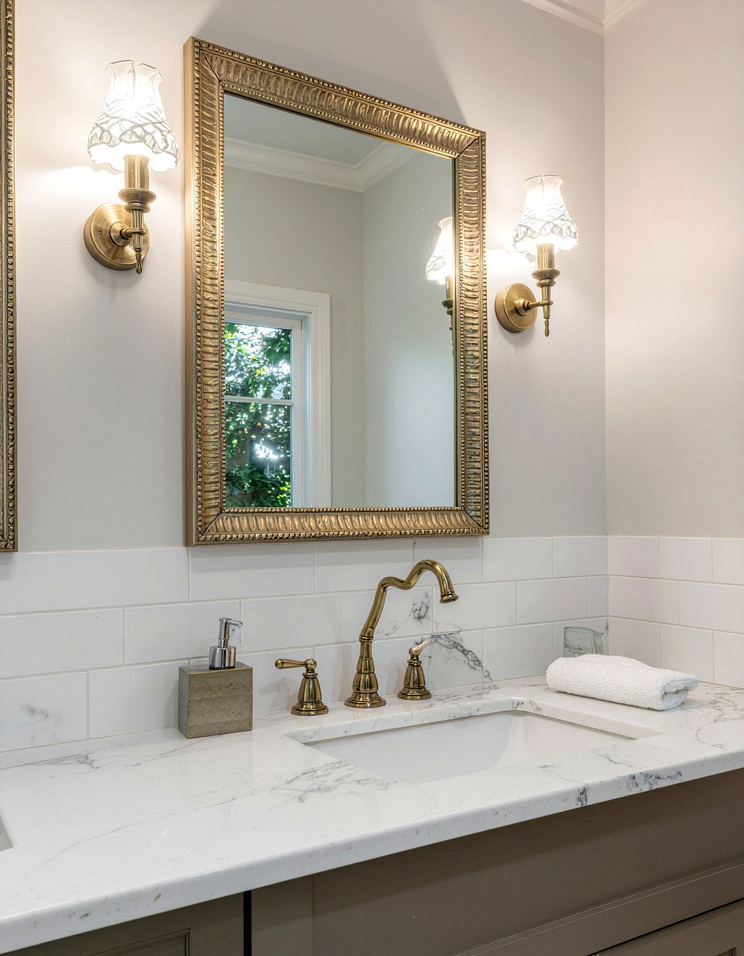 Chrome and brass - 30 mixed metal bathroom ideas