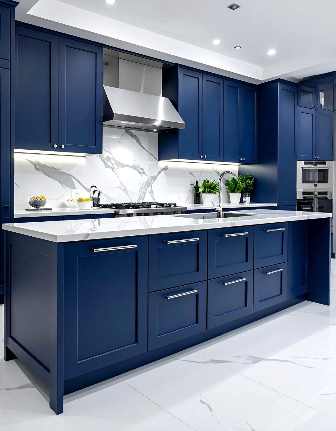 Chrome cabinet handles - 30 chrome kitchen ideas