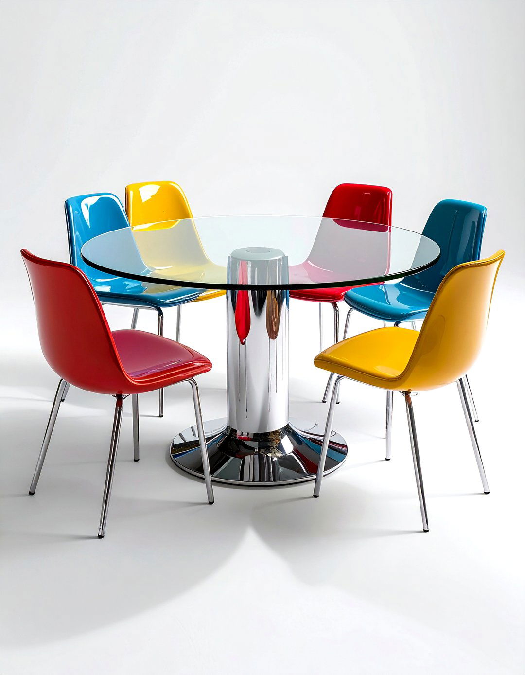Chrome dining table - 30 retro home decor ideas