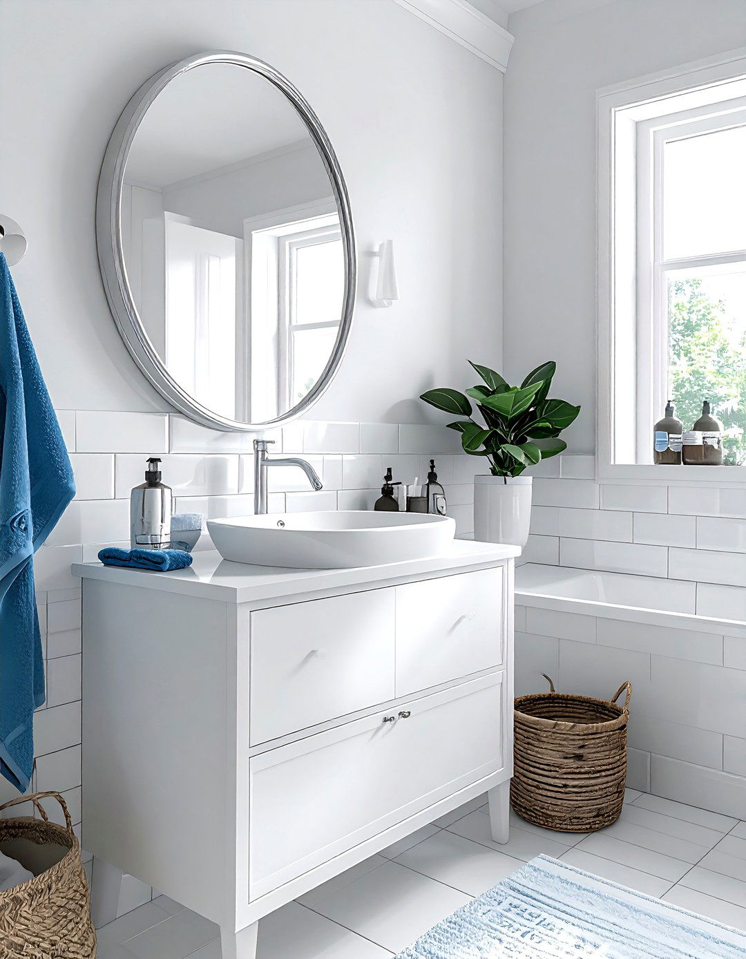 Chrome oval bathroom mirror - 30 oval bathroom mirror ideas