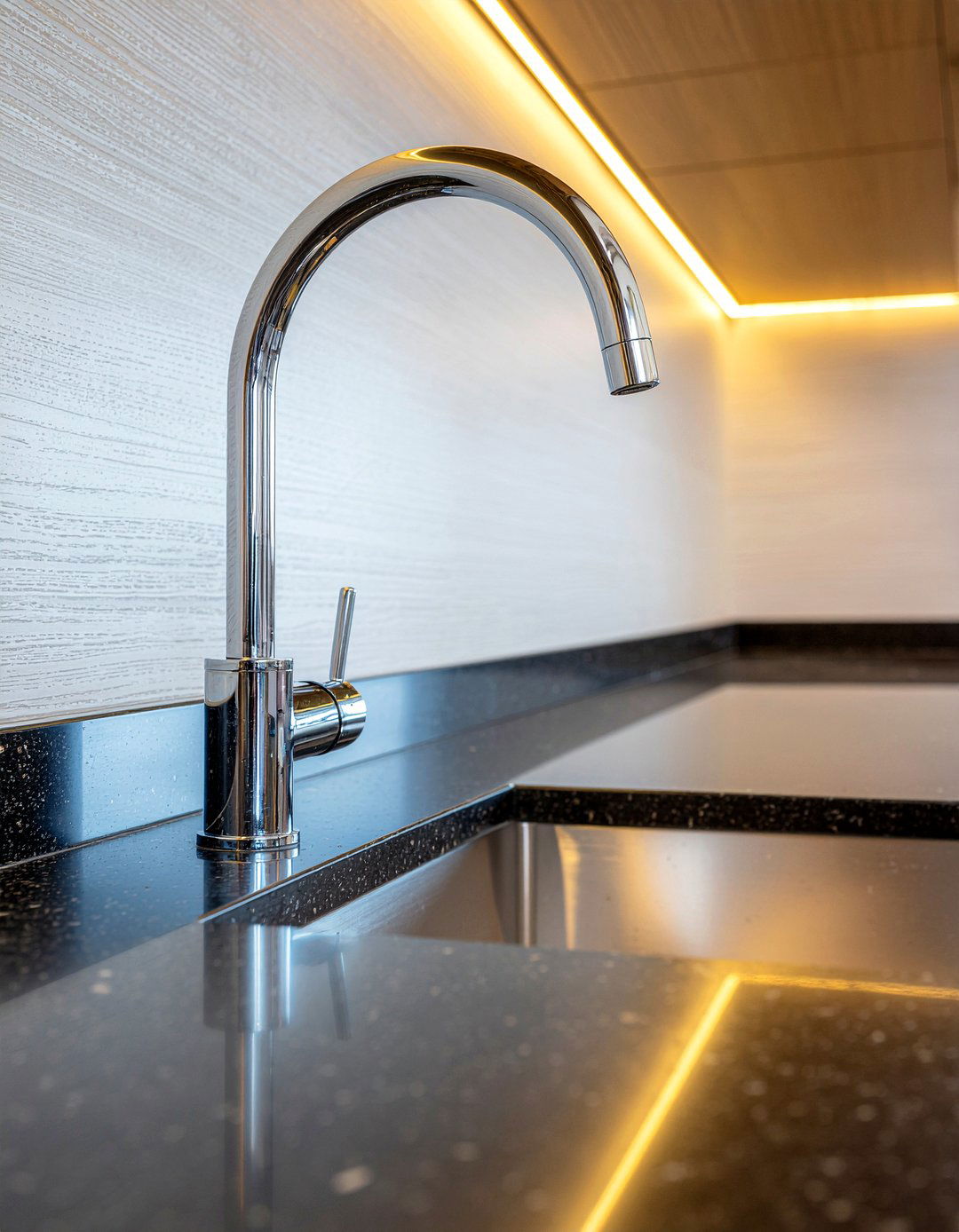 Chrome sink basin - 30 chrome accent kitchen ideas