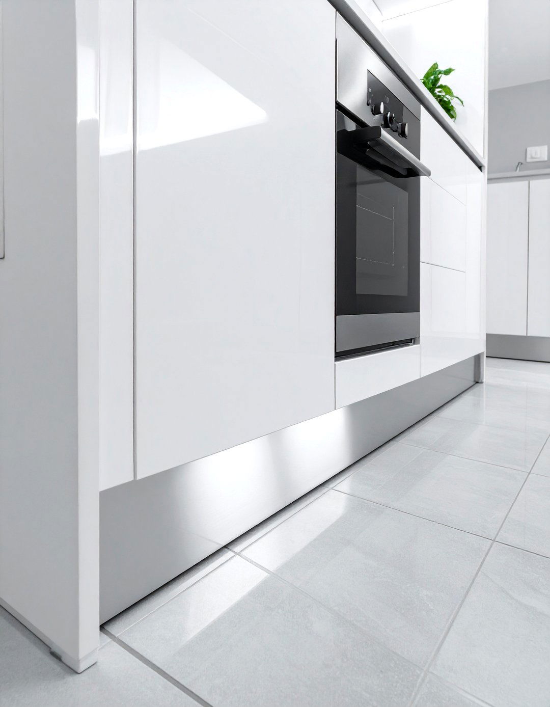 Chrome toe kick - 30 chrome kitchen ideas