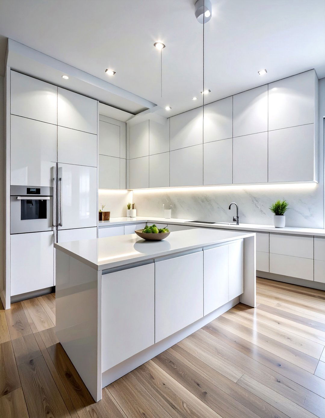 Chrome trim on cabinetry - 30 chrome kitchen ideas