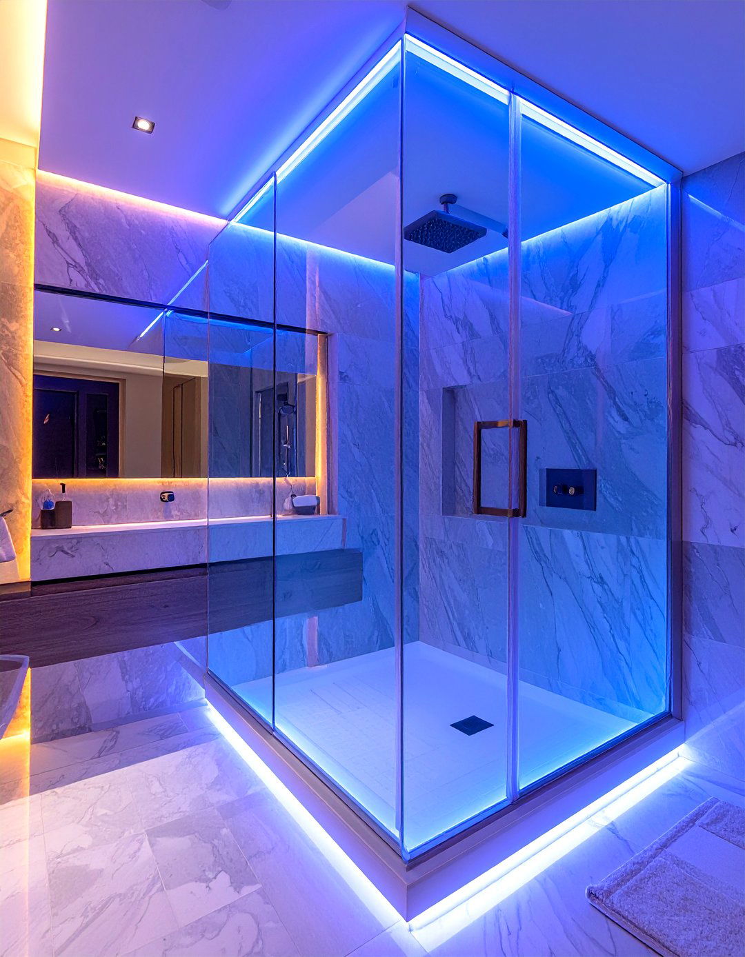 Chromotherapy lighting - 30 bathroom wellness ideas
